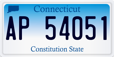 CT license plate AP54051