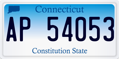 CT license plate AP54053