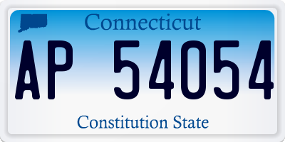 CT license plate AP54054
