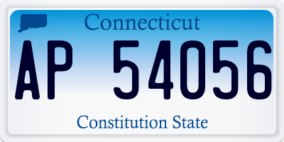 CT license plate AP54056