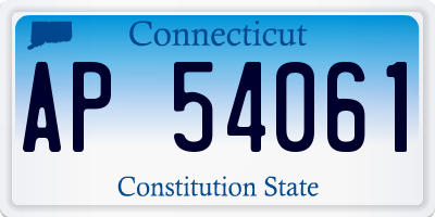 CT license plate AP54061