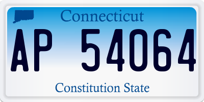 CT license plate AP54064