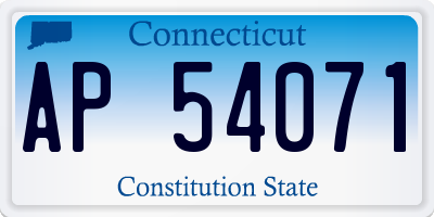 CT license plate AP54071