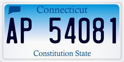 CT license plate AP54081