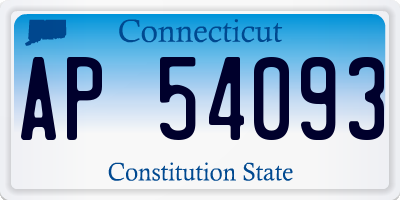 CT license plate AP54093