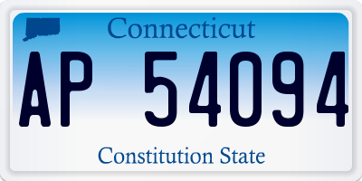 CT license plate AP54094