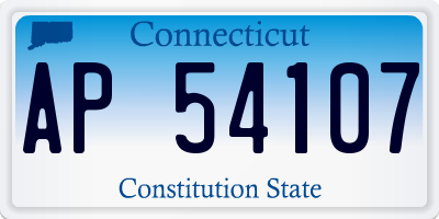 CT license plate AP54107