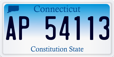 CT license plate AP54113