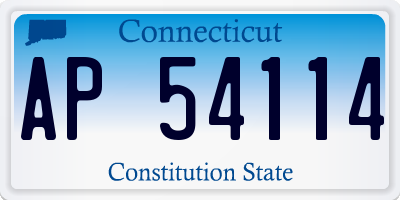 CT license plate AP54114