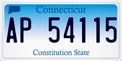 CT license plate AP54115