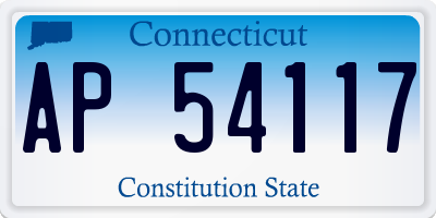 CT license plate AP54117