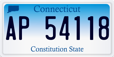 CT license plate AP54118