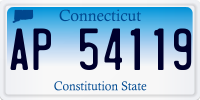 CT license plate AP54119