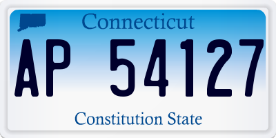 CT license plate AP54127