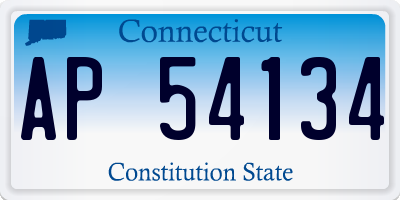 CT license plate AP54134