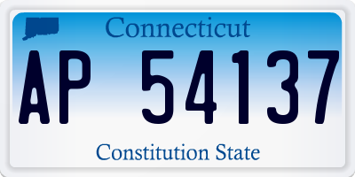 CT license plate AP54137