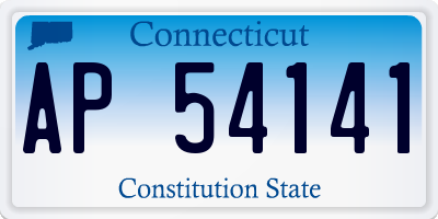 CT license plate AP54141