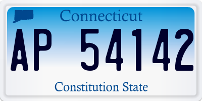 CT license plate AP54142