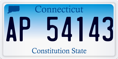 CT license plate AP54143