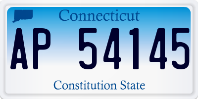 CT license plate AP54145