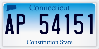 CT license plate AP54151