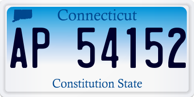CT license plate AP54152