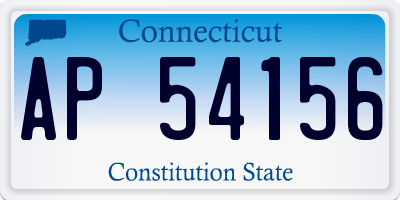 CT license plate AP54156