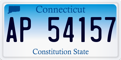CT license plate AP54157
