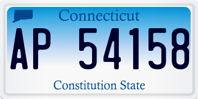 CT license plate AP54158