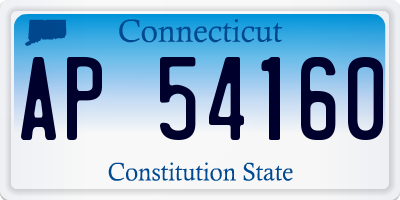 CT license plate AP54160