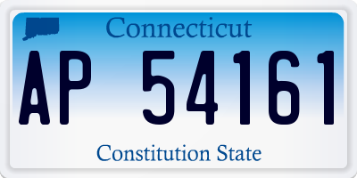CT license plate AP54161