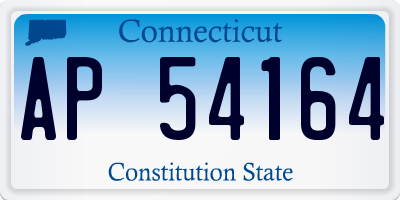 CT license plate AP54164