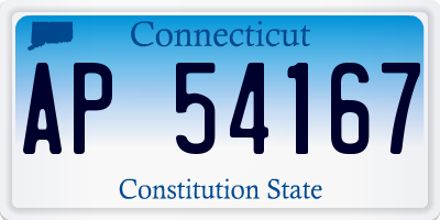 CT license plate AP54167