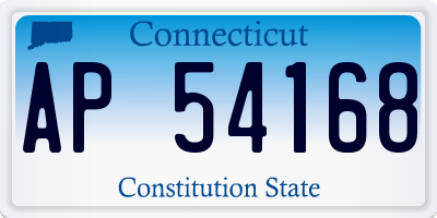 CT license plate AP54168