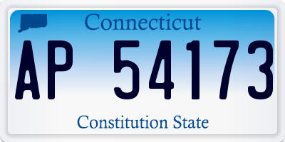 CT license plate AP54173