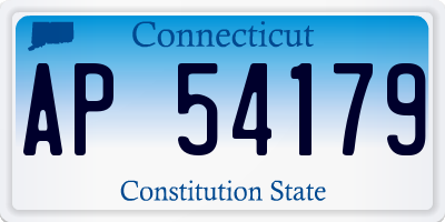 CT license plate AP54179