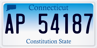 CT license plate AP54187
