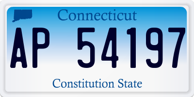 CT license plate AP54197