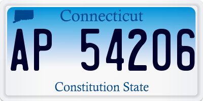 CT license plate AP54206
