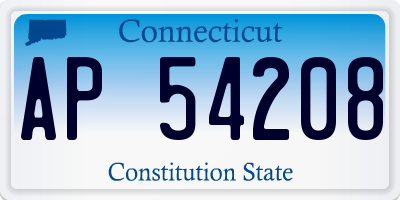 CT license plate AP54208