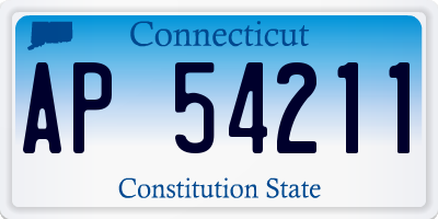 CT license plate AP54211