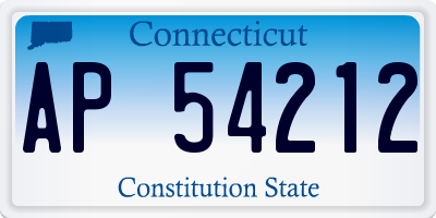 CT license plate AP54212