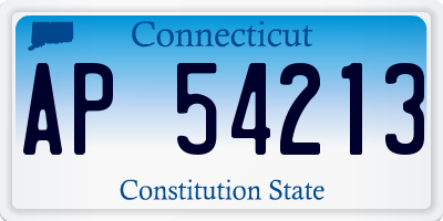 CT license plate AP54213