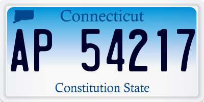 CT license plate AP54217