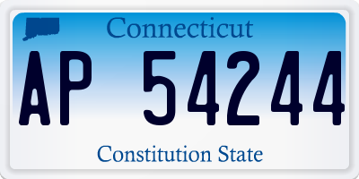 CT license plate AP54244