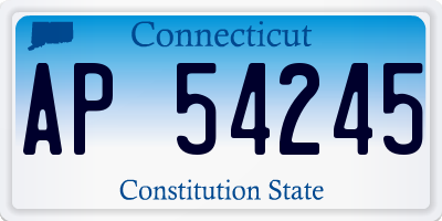 CT license plate AP54245