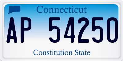 CT license plate AP54250