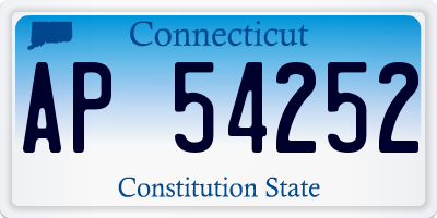 CT license plate AP54252