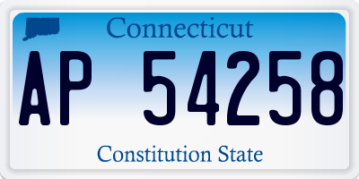 CT license plate AP54258