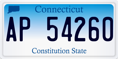 CT license plate AP54260